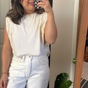 Free people bonsai Lace Oversized Tank. Size S